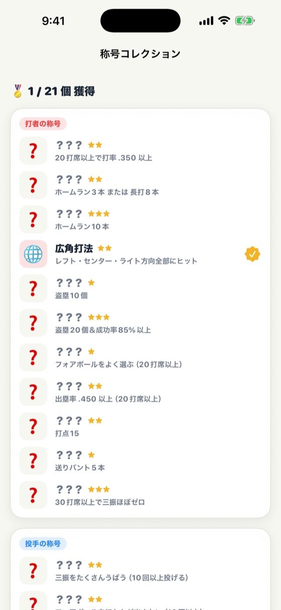 称号コレクション