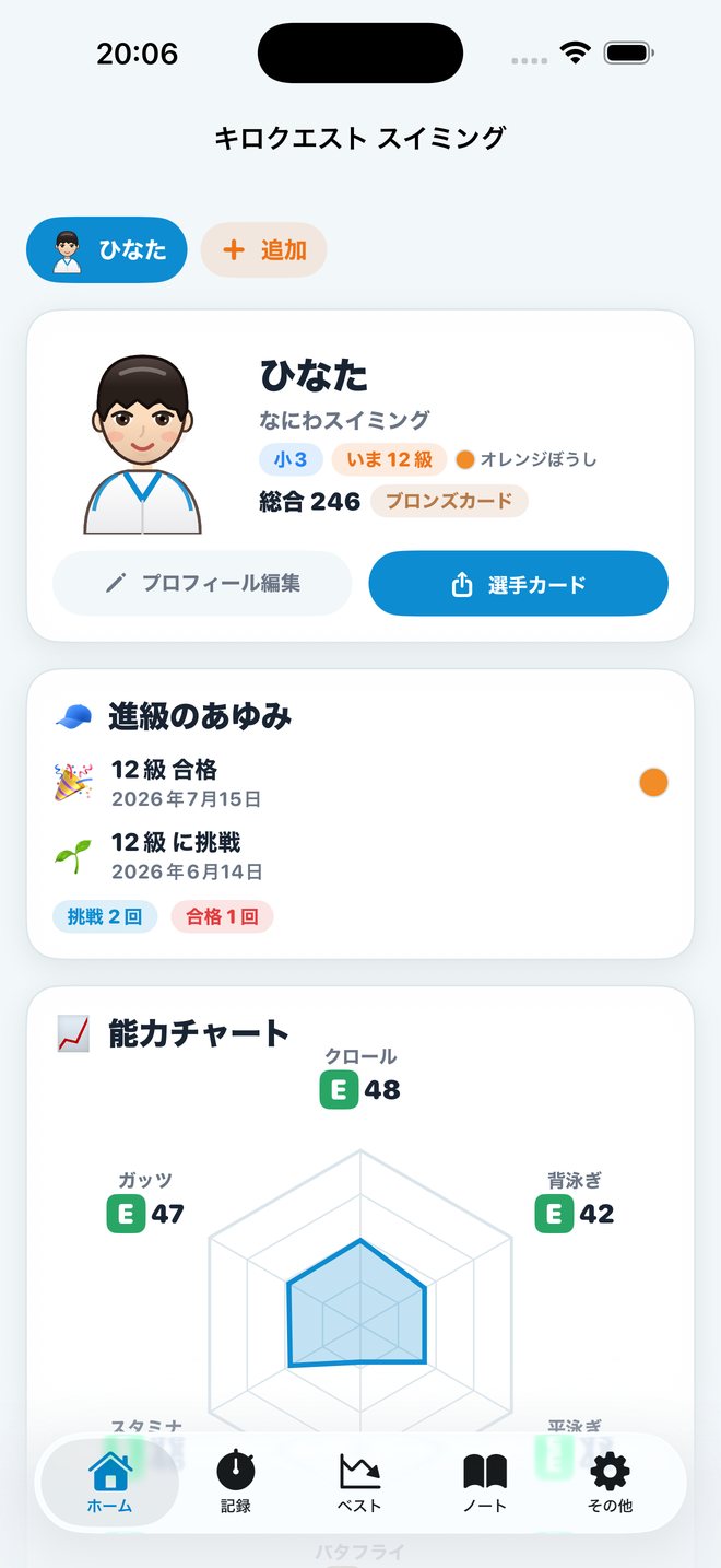 ホーム画面とアバター