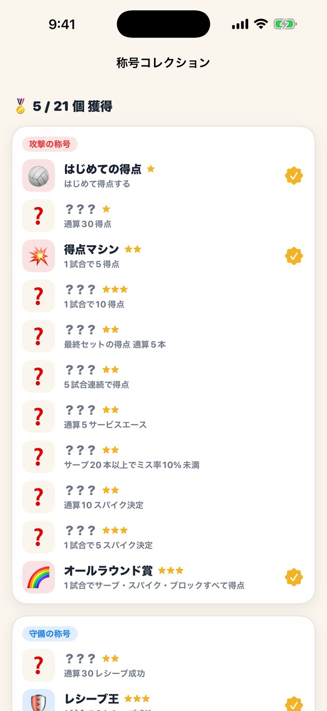 称号コレクション